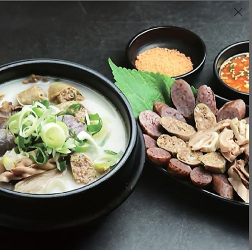 Soondae Soup + Soondae Plate 순대국 정식